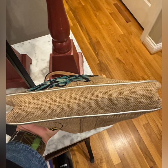 Coach - Limited Edition Y2K Straw Floral Bumble Bee Bag - EUC - 2005 - Picture 8 of 10